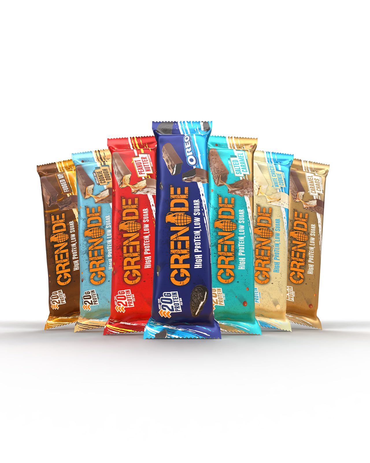 Grenade High Protein, Low Sugar Bar - White Chocolate Cookie, 12 x 60 g (Packaging May Vary)